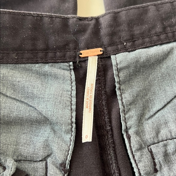 Free People Lotta Love Barrel Leg Relaxed Casual Cotton Pants Black 0 / 25" $128 - Picture 10 of 12